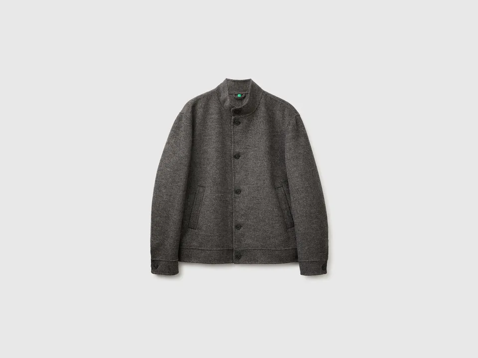 United Colors of Benetton Jackets giacca bomber misto lana collo alto