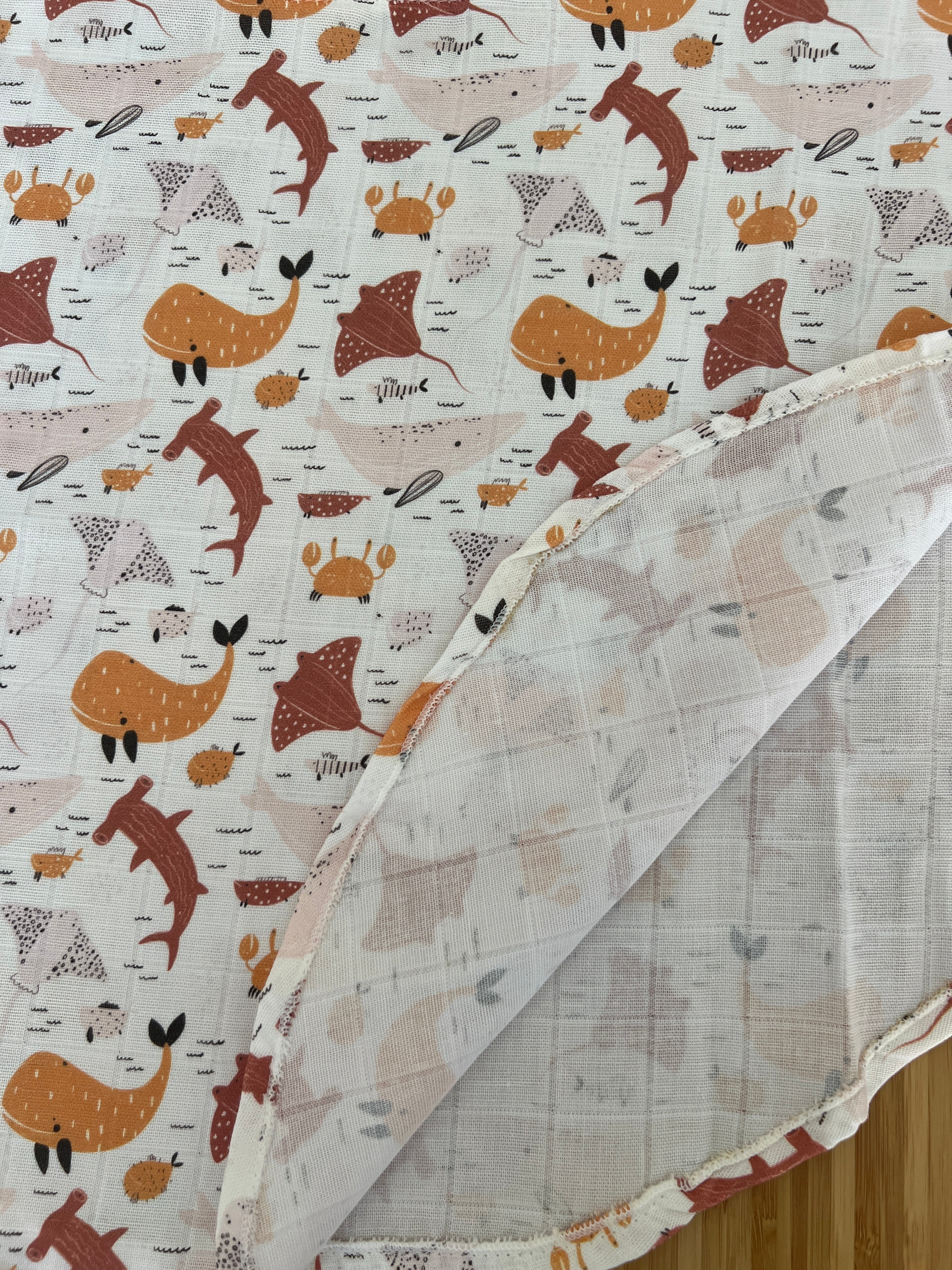 Kocarcia Kokopatik Poncho Mare Oceano Mussola Cotone 0-2 Anni