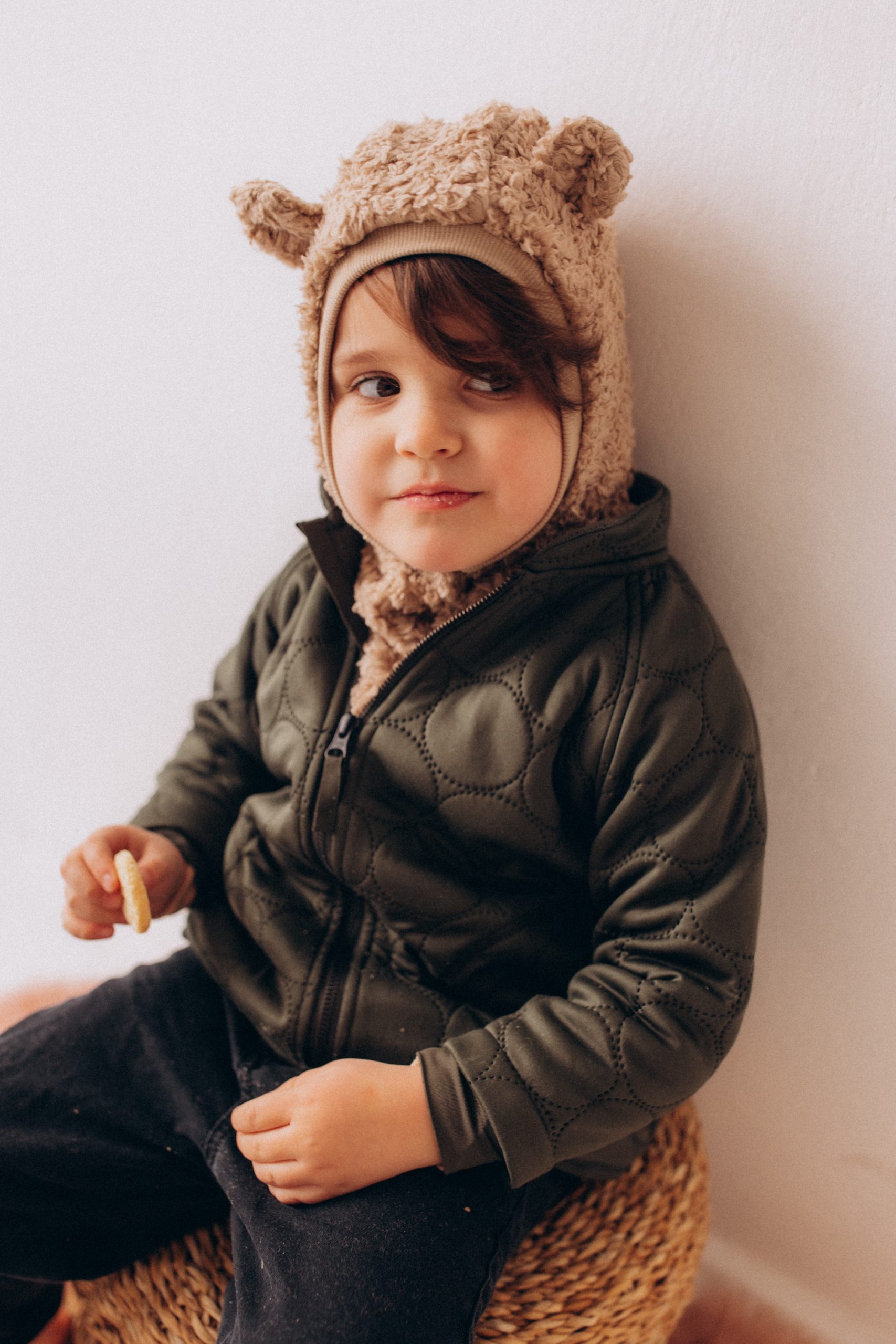 Woolly Organic Baby Hats passamontagna teddy peluche lana merino