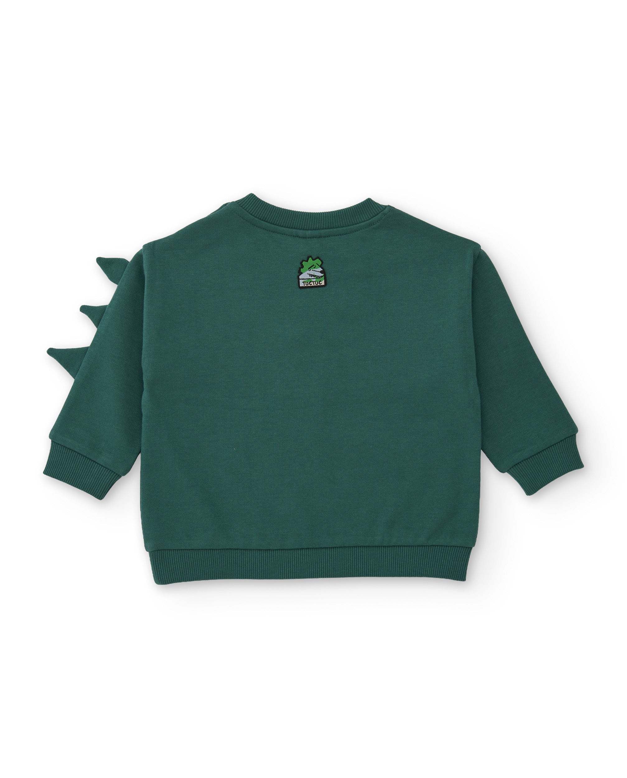 TucTuc Felpa bambino verde con stampa rinoceronte