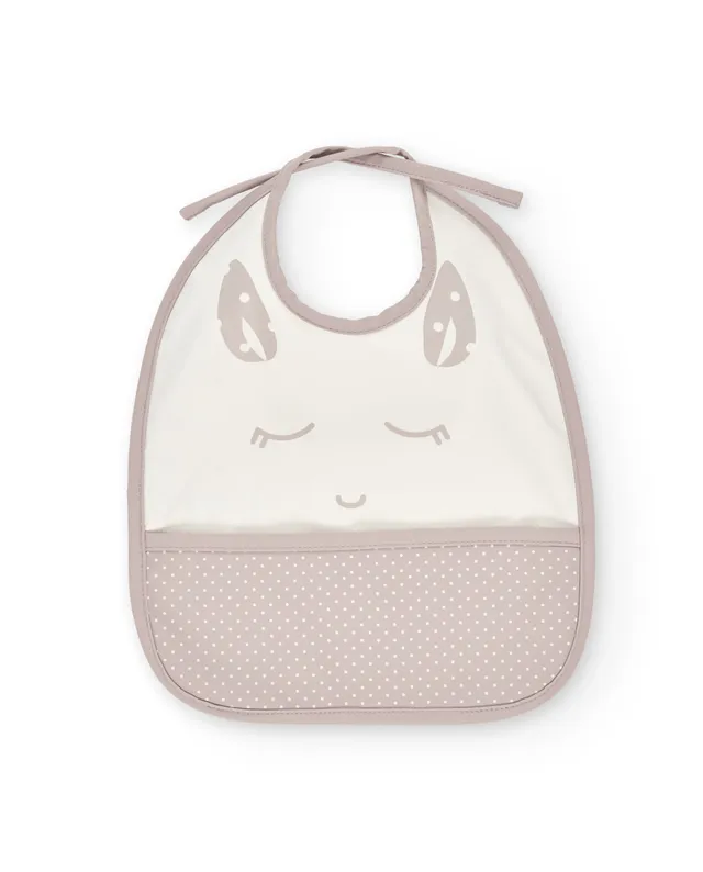 TucTuc Accessori Bavaglino Beige Impermeabile con Tasca