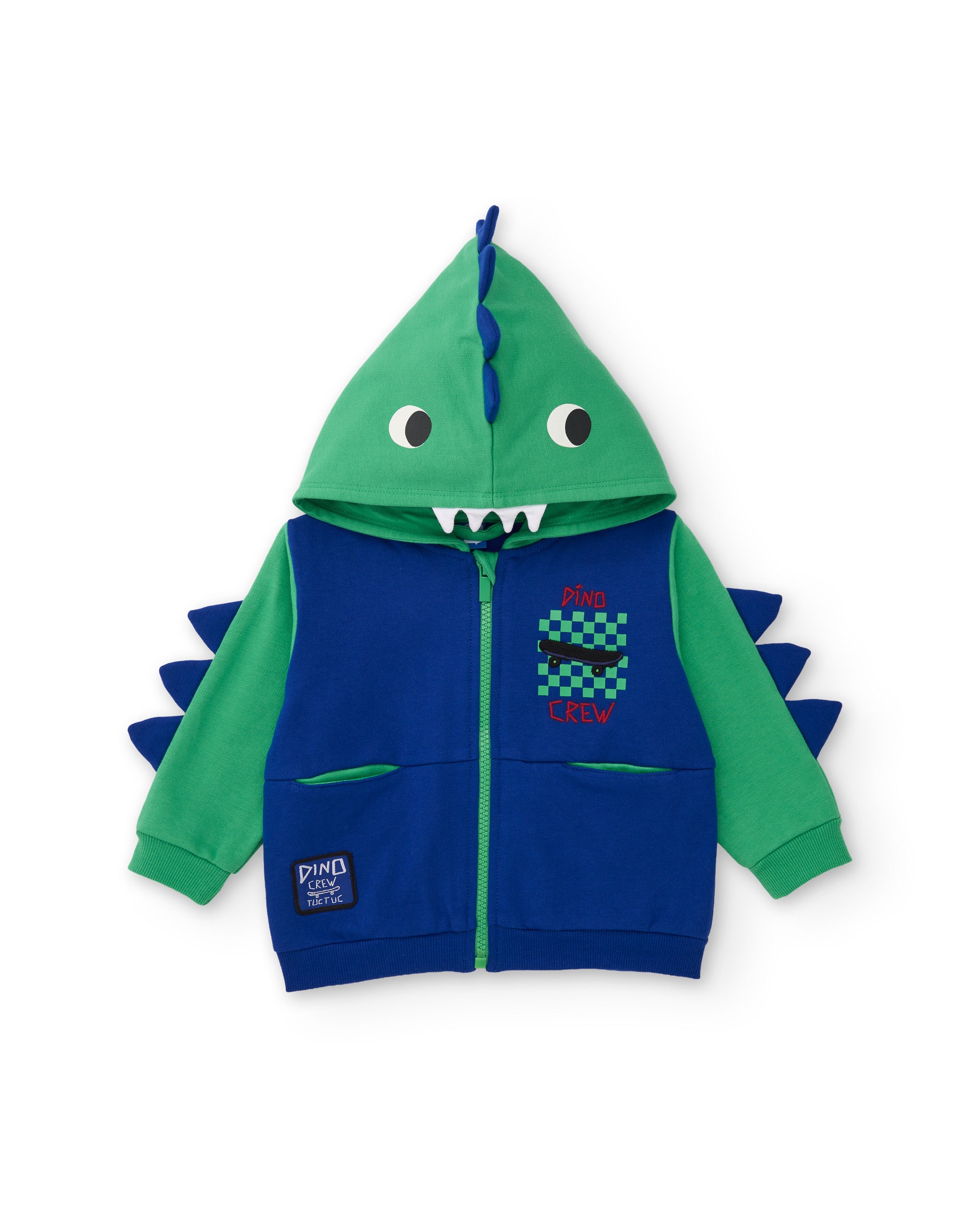 TucTuc Felpe Felpa cappuccio bimbo dinosauro blu