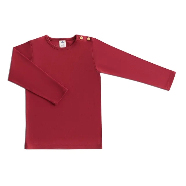 Kocarcia LEELA maglietta maniche lunghe rossa rosa cotone