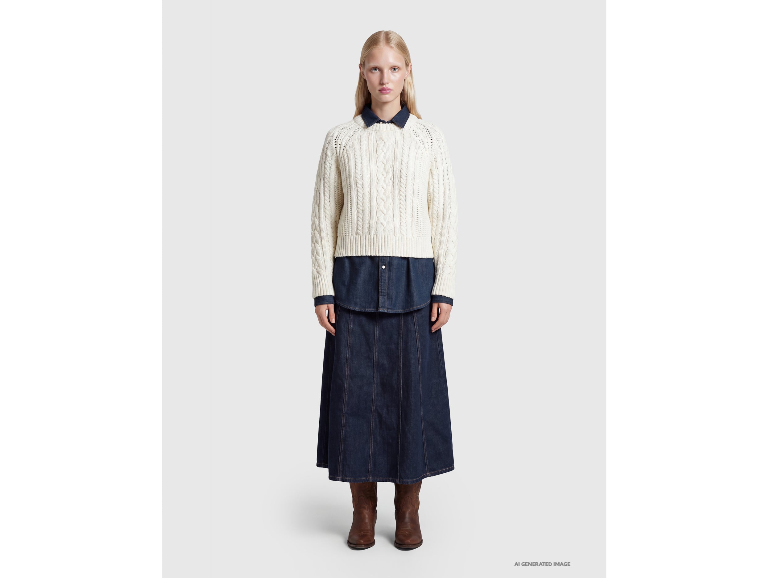Benetton Sweaters maglione trecce 100% lana taglia XS