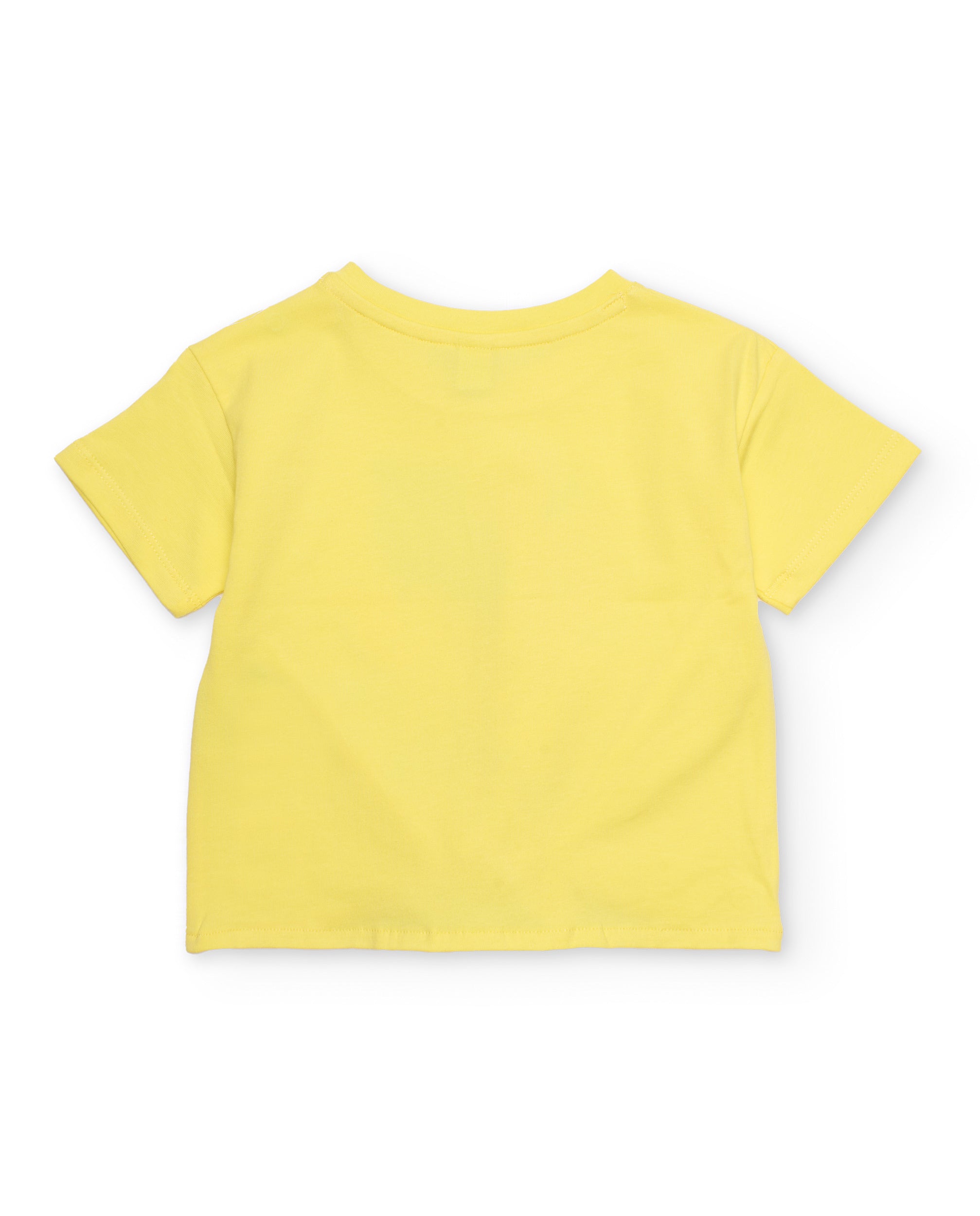 TucTuc Magliette T-shirt maglia gialla bambina fiori nodo