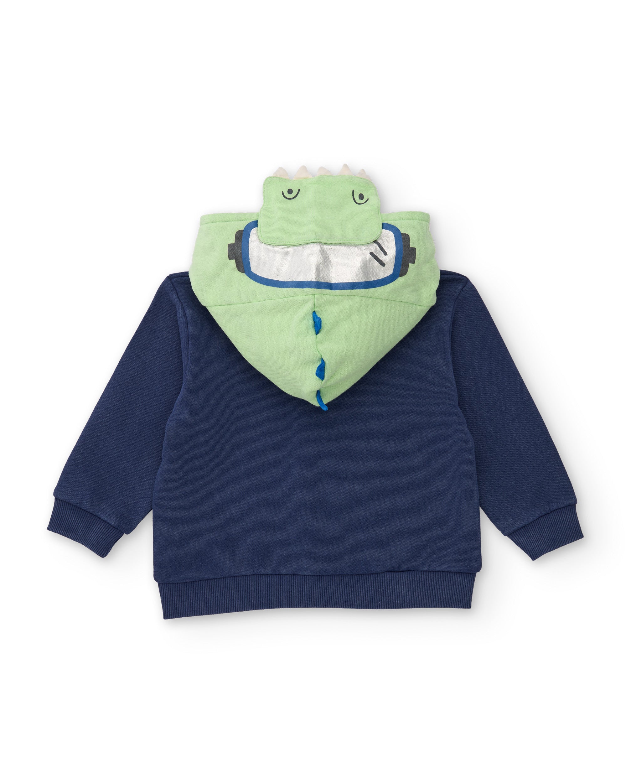 TucTuc Felpe felpa bambino coccodrillo blu con cappuccio