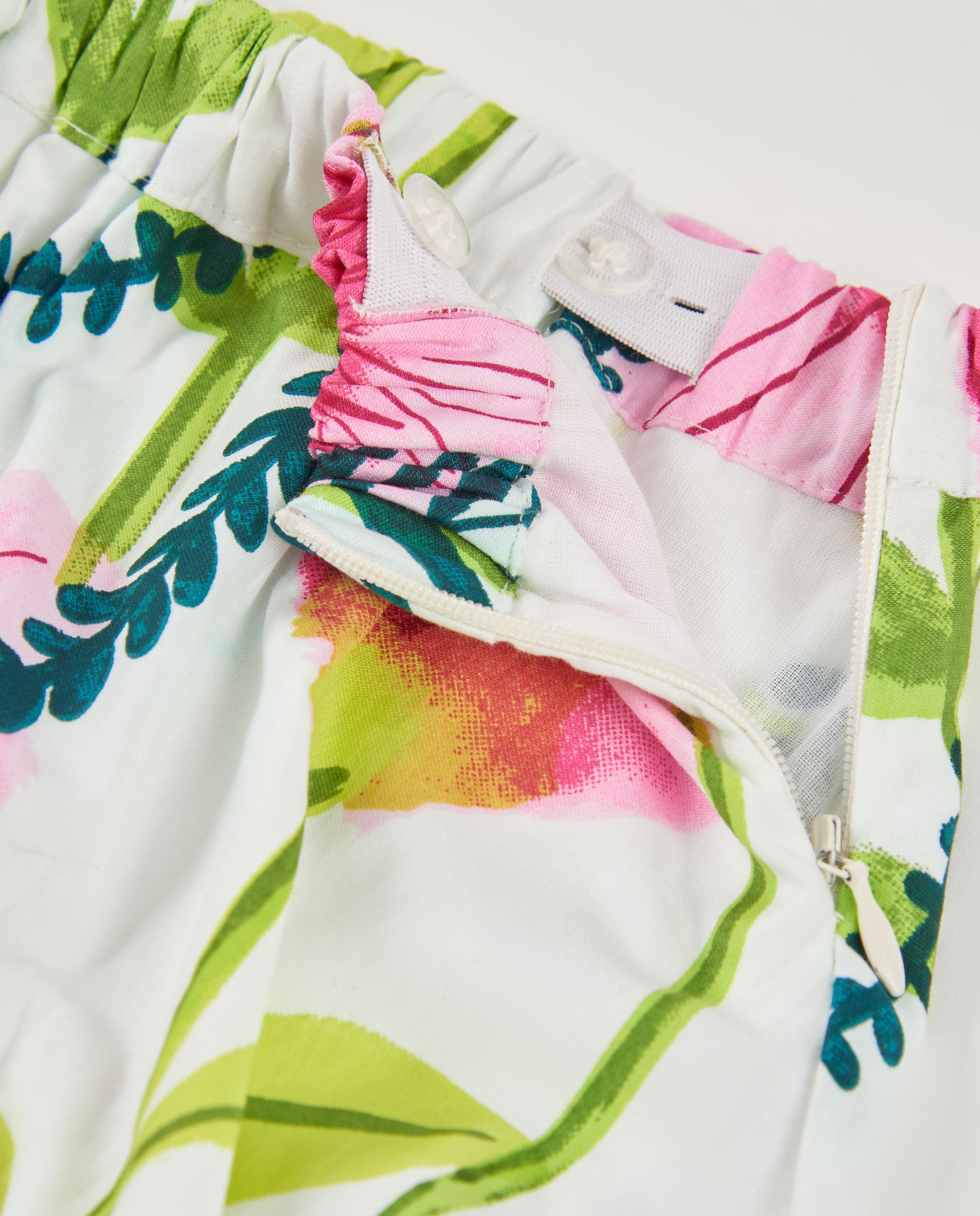 TucTuc Gonne Gonna Bambina Bianco Floreale con Elastico