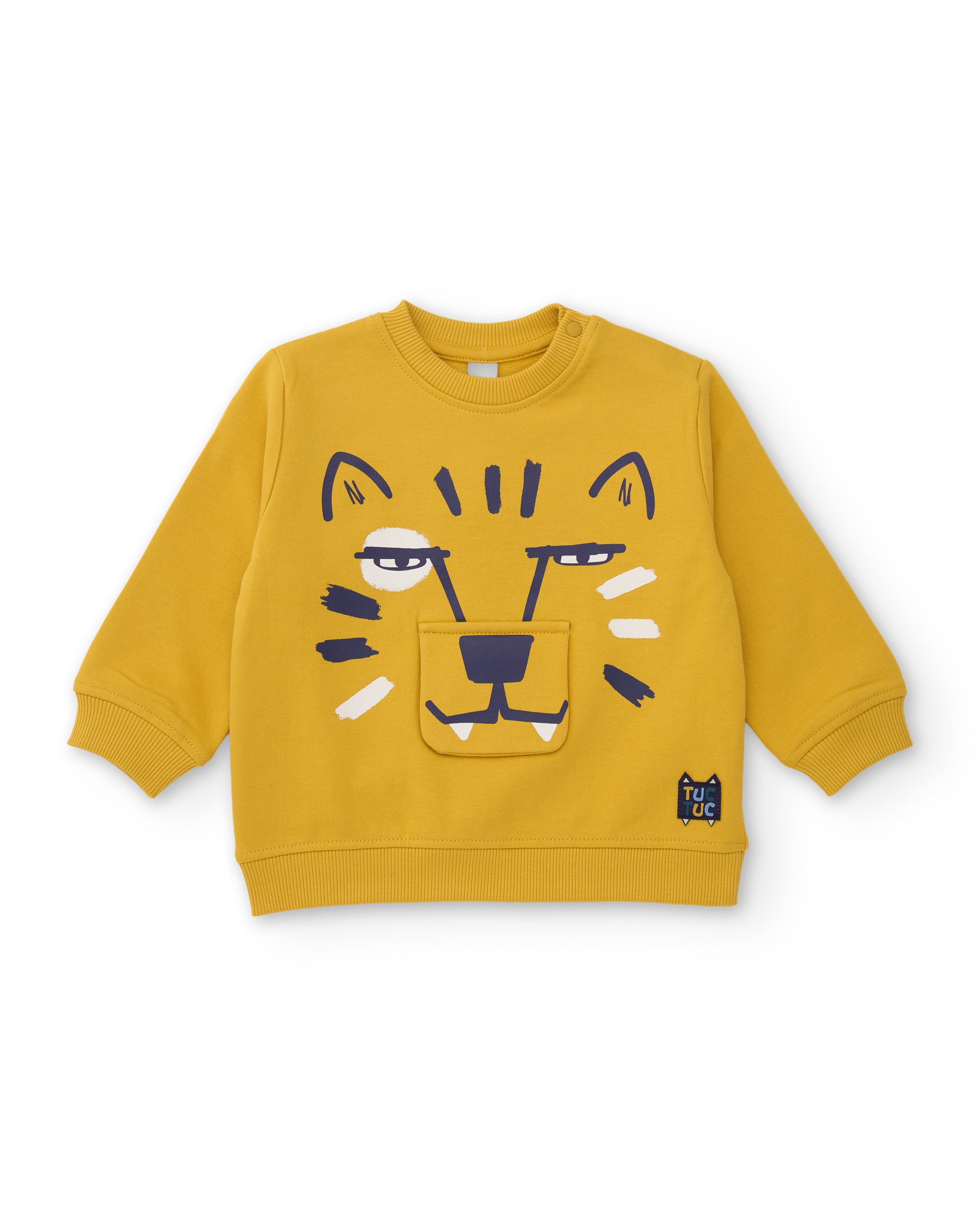TucTuc Completi Tuta Bambino Felpa Tigre Giallo Cotone