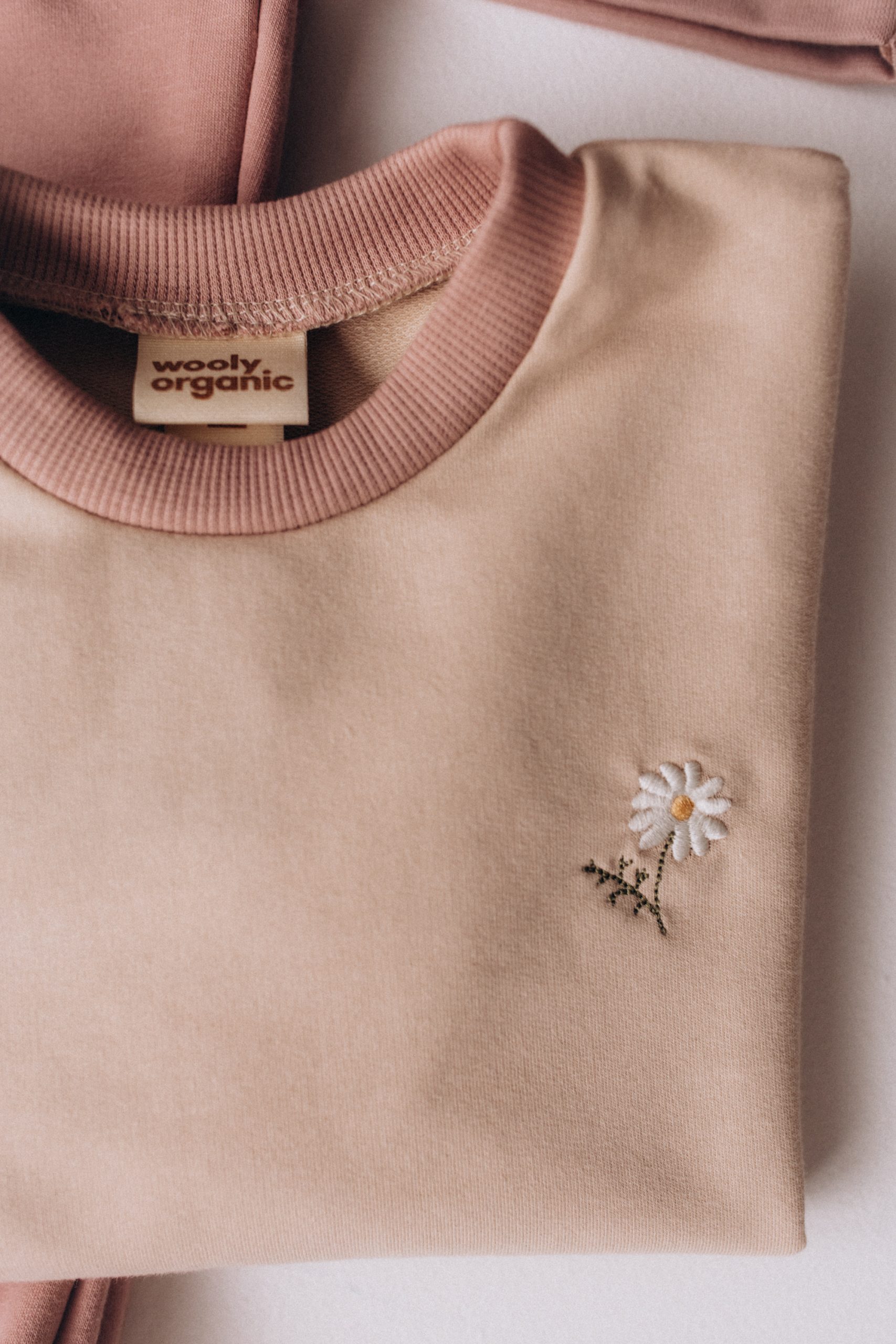 Woolly Organic Sweatshirt GOTS SS27 felpa ricamata bimbi