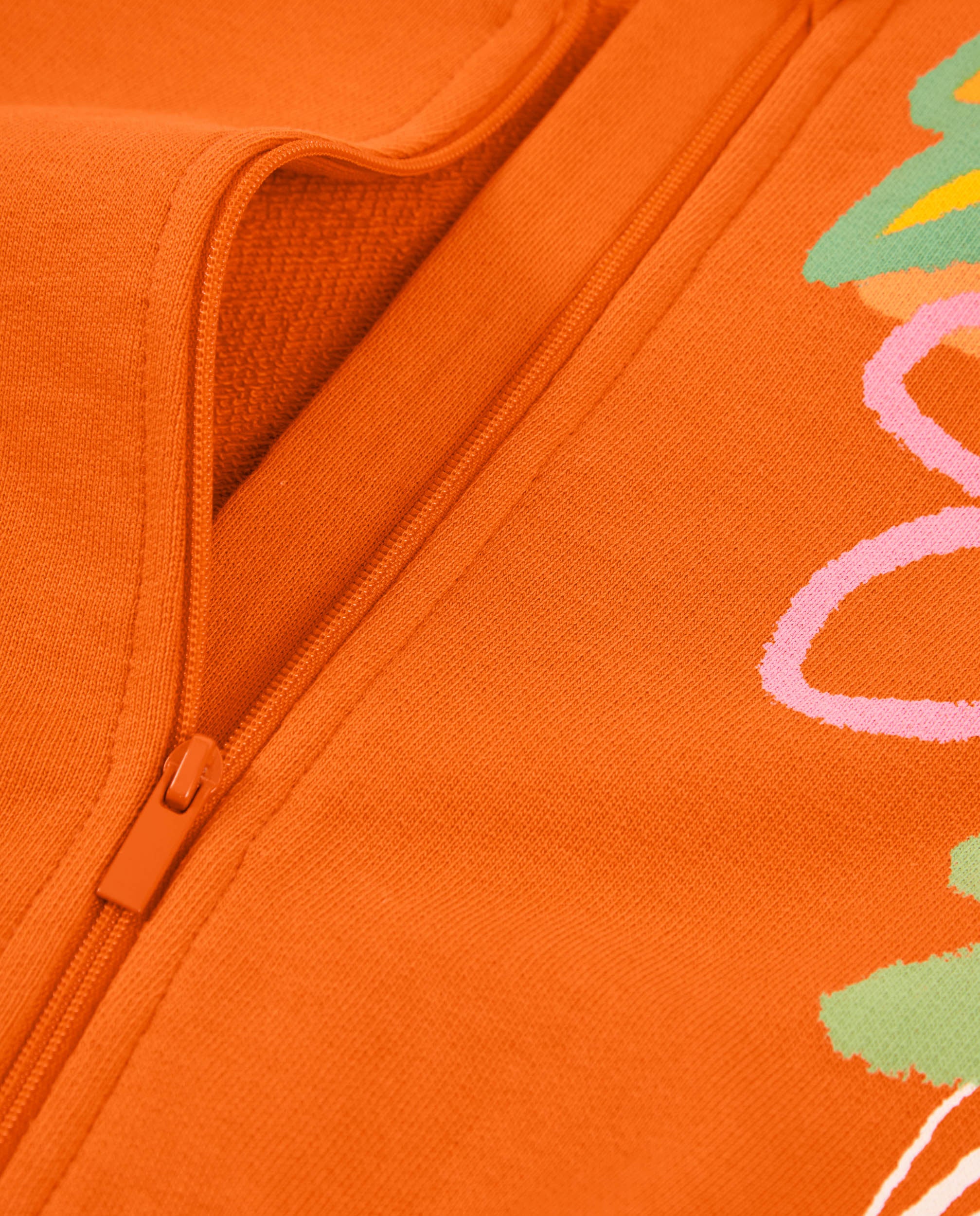 TucTuc Felpe Felpa Bambina Zip Arancione con Cappuccio