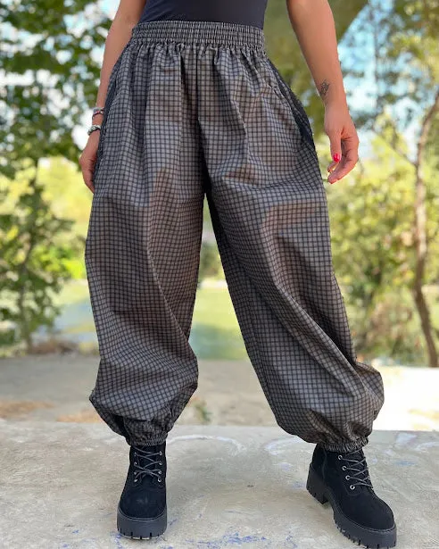 Sottosopra mt21 pantalone quadretti tecnico Marrone TU