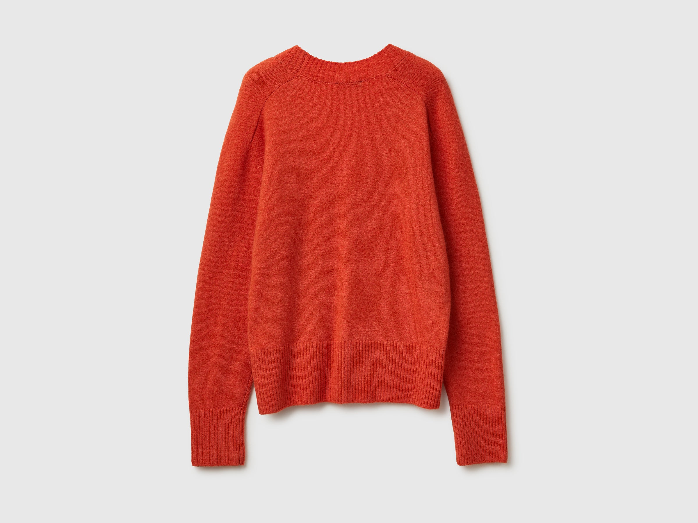 Benetton Oversize maglione caldo lana scollo V S