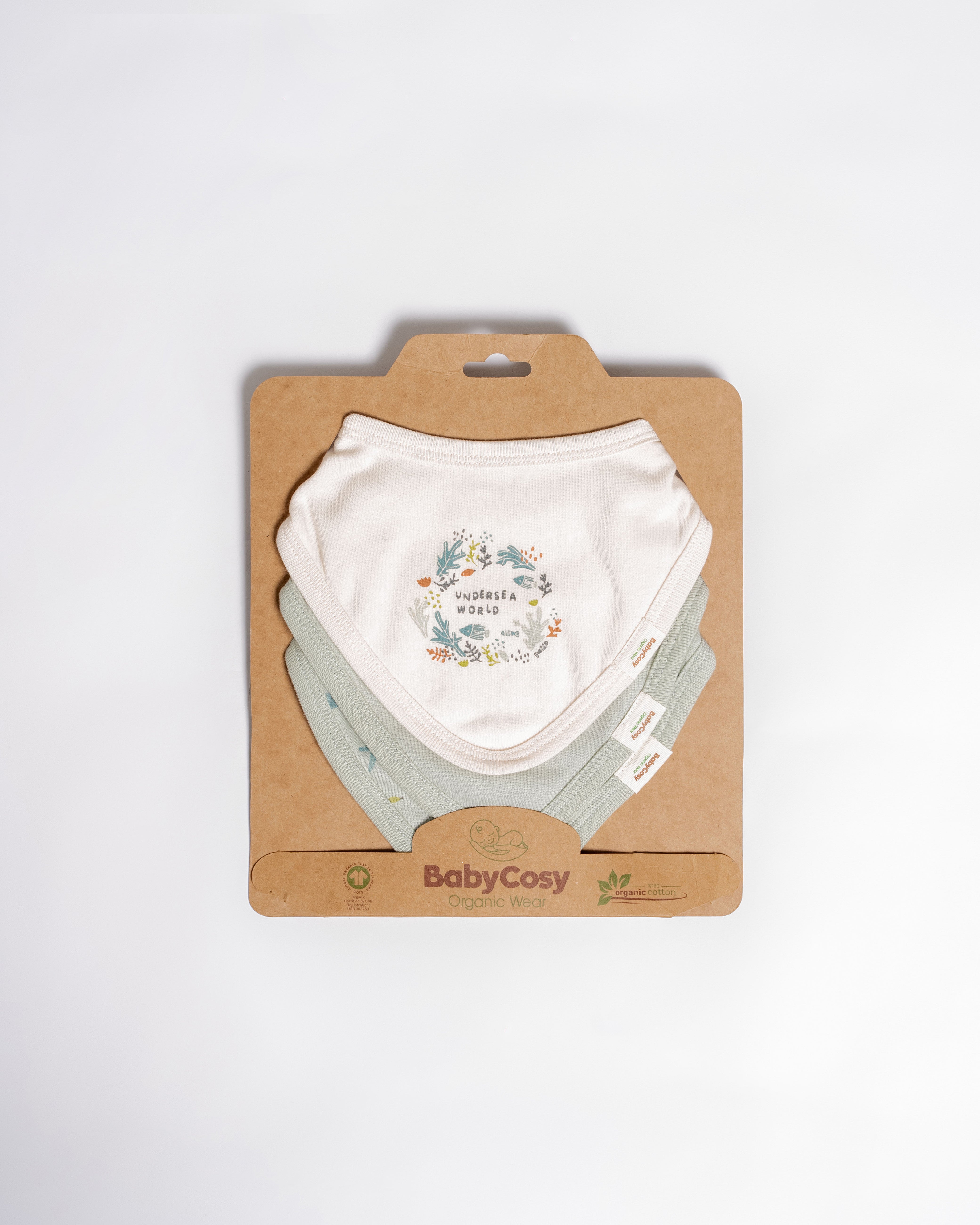 Babycosy Set 3 Bavaglini Mare cotone organico neonato