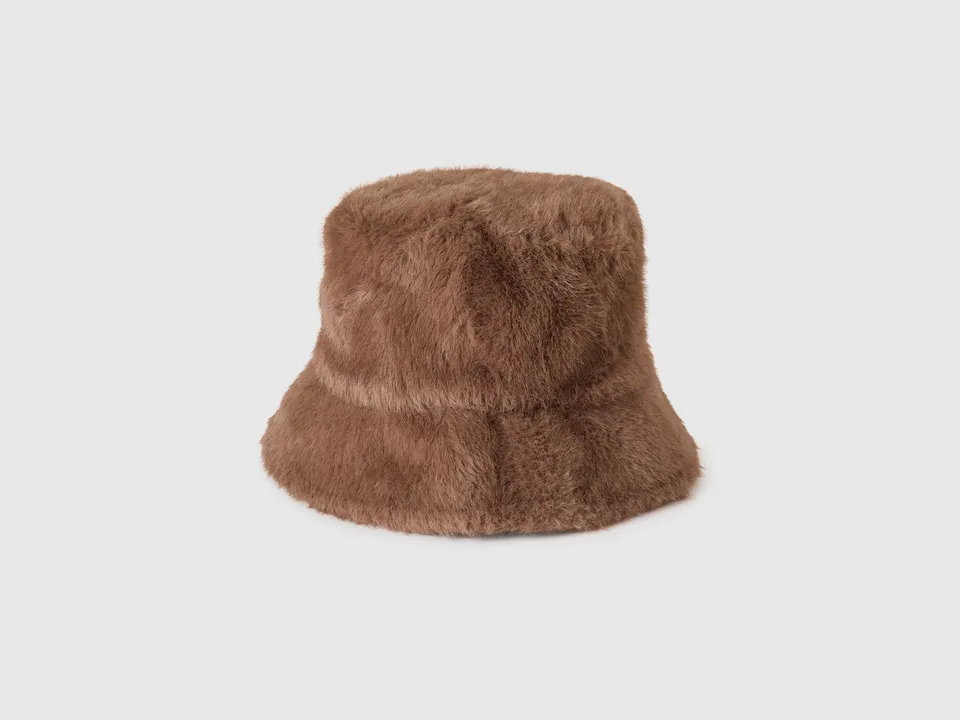 United Colors of Benetton cappello reversibile pelliccia sintetica
