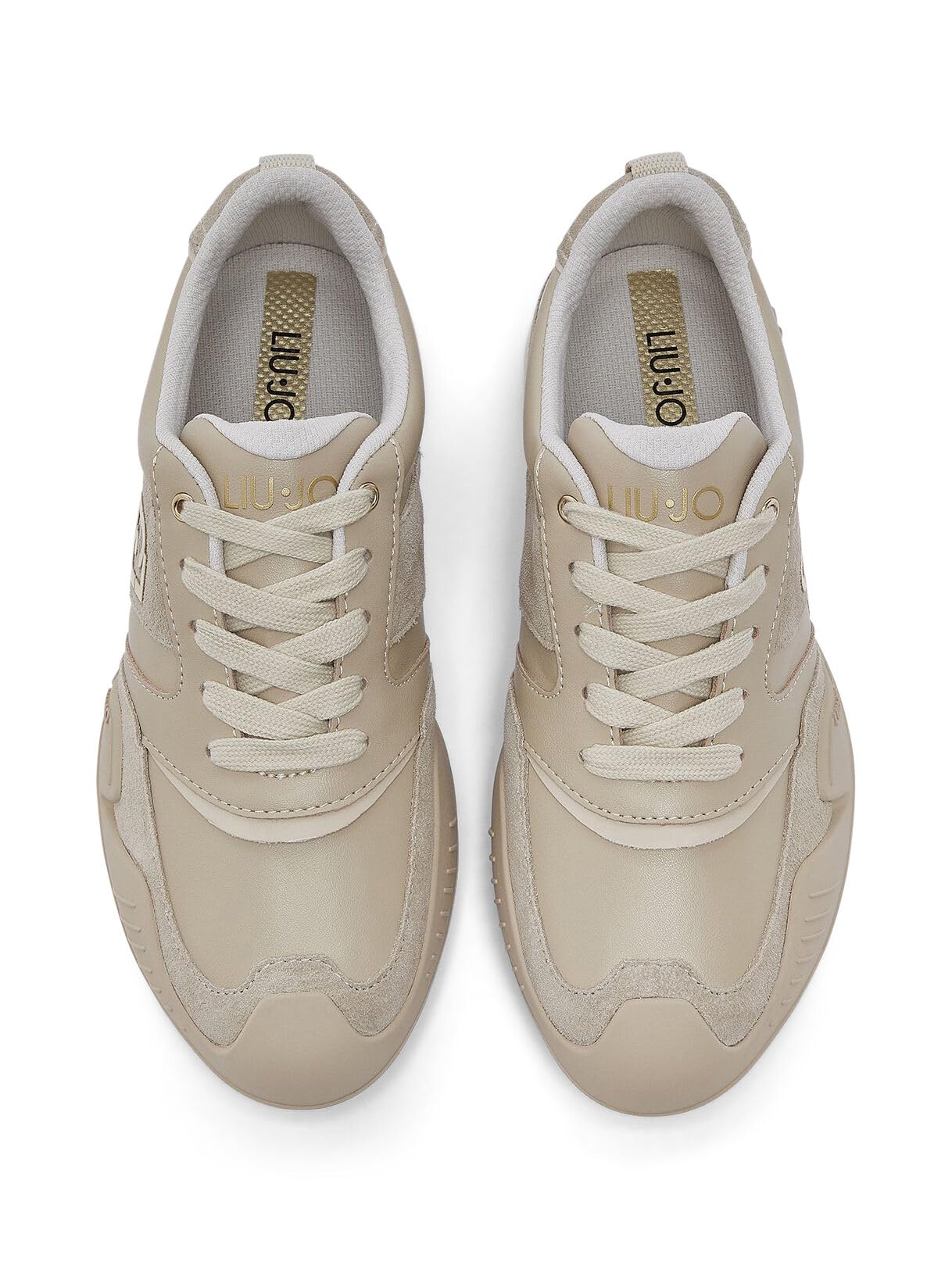 Liu Jo Sneakers Pelle Suede Beige 35 EU suola 3 cm