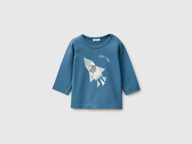 United Colors of Benetton T-shirt cotone bio manica lunga 62