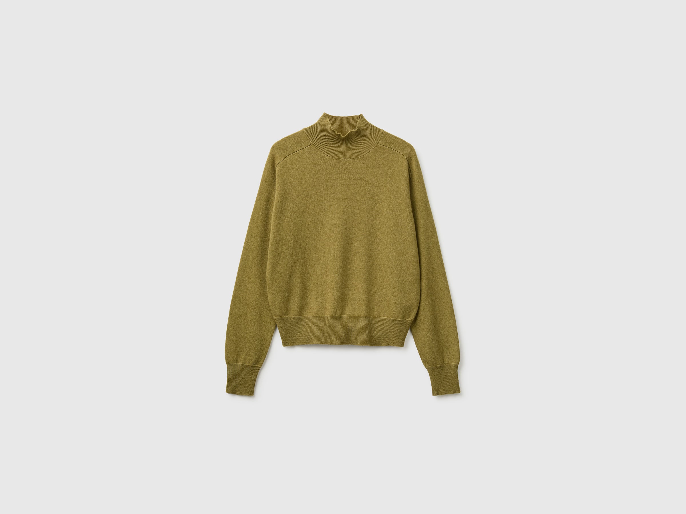 United Colors of Benetton maglione dolcevita misto cashmere manica lunga