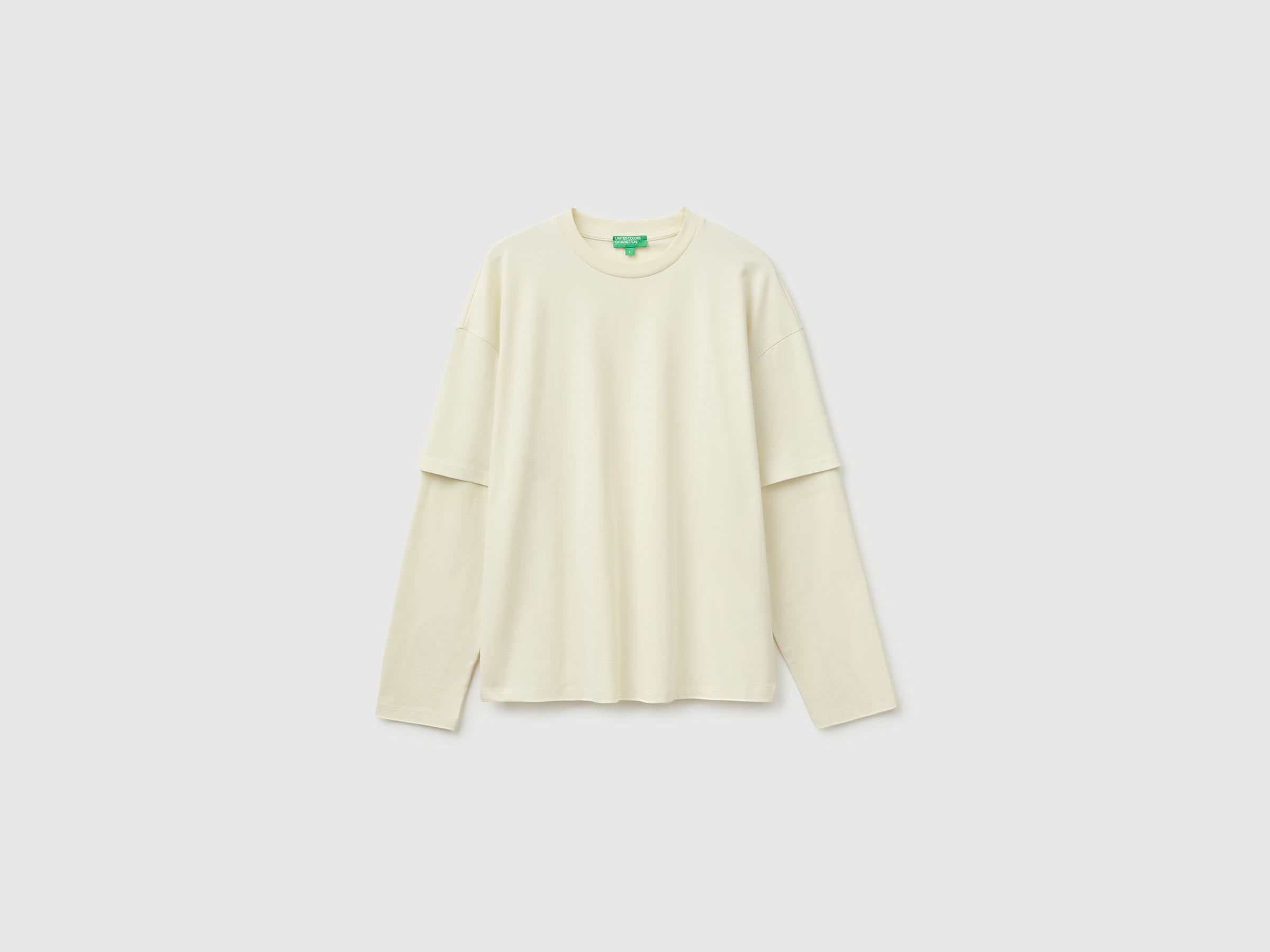 Benetton Double-sleeved T-shirt maglietta cotone uomo