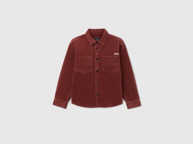 United Colors Benetton Camicia Velluto Vintage Cotone M