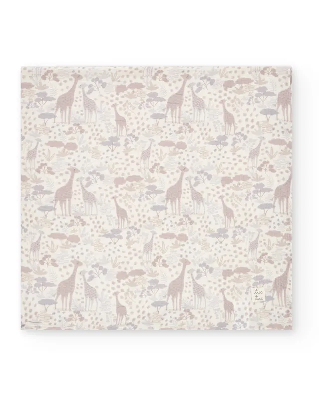 TucTuc Puericultura giraffe mussola neonato beige cotone 120x120