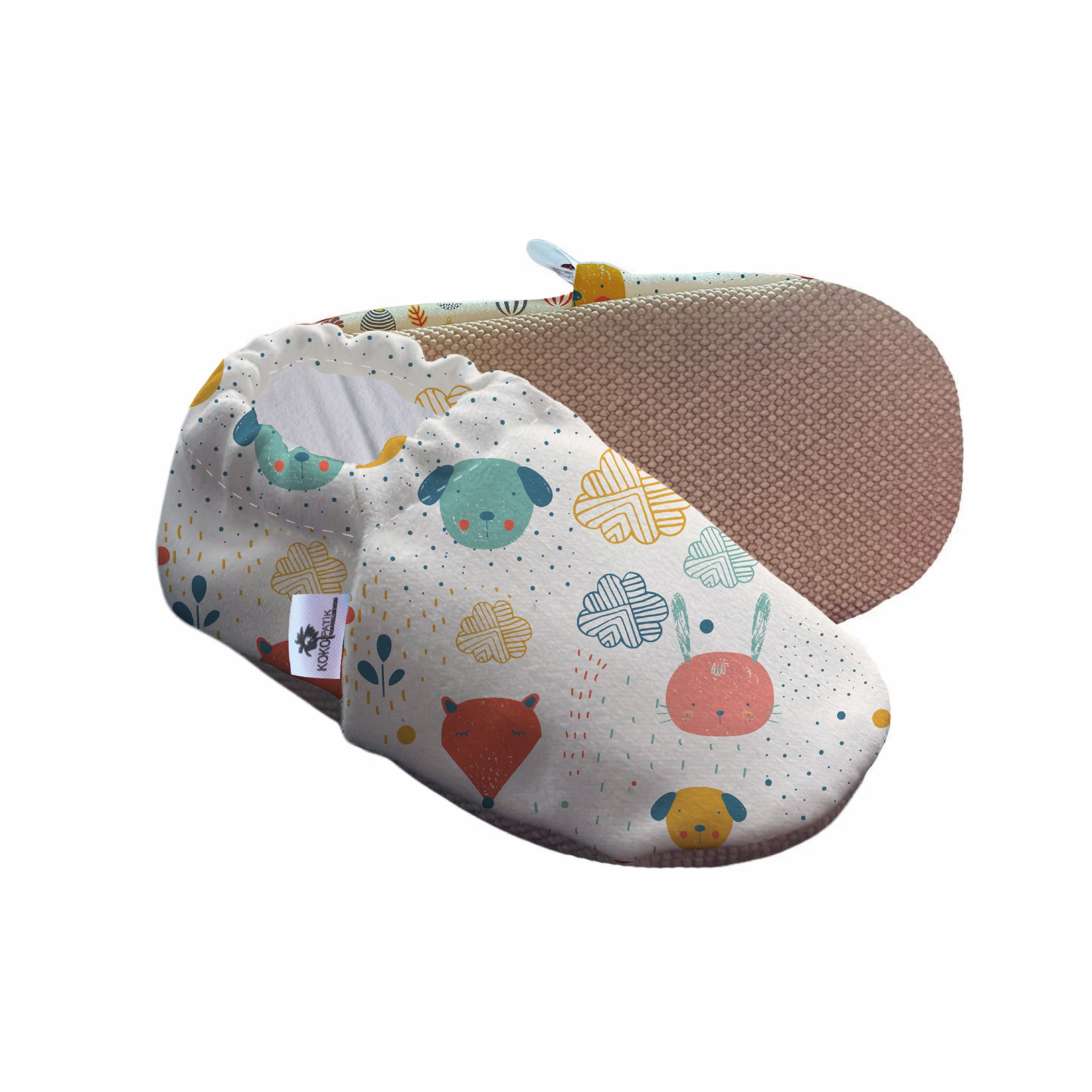 Kokopatik Scarpine Faccine Carine Cotone Neonato Taglia 18-29