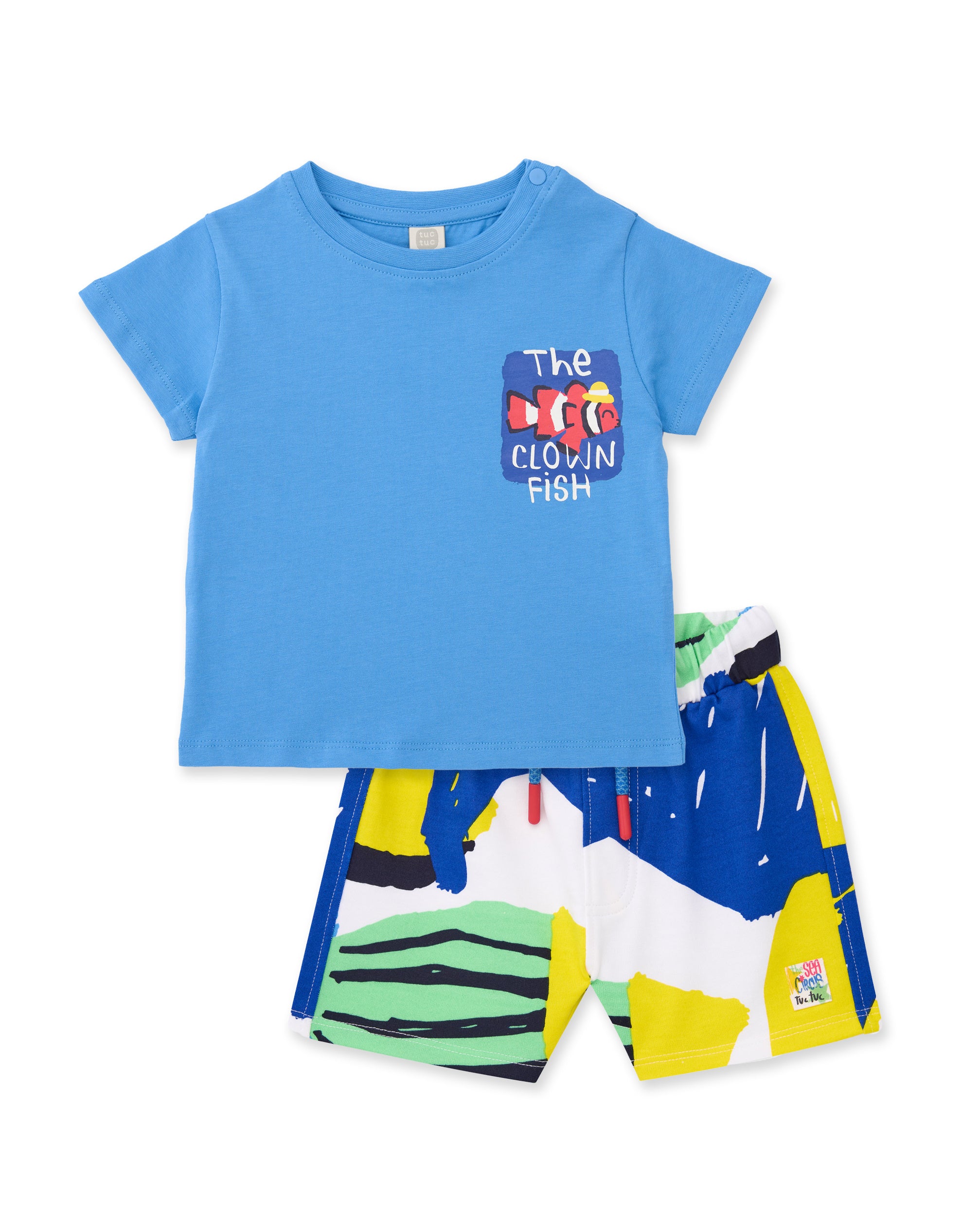 TucTuc Completi Set maglia stampa bambino blu 3 anni
