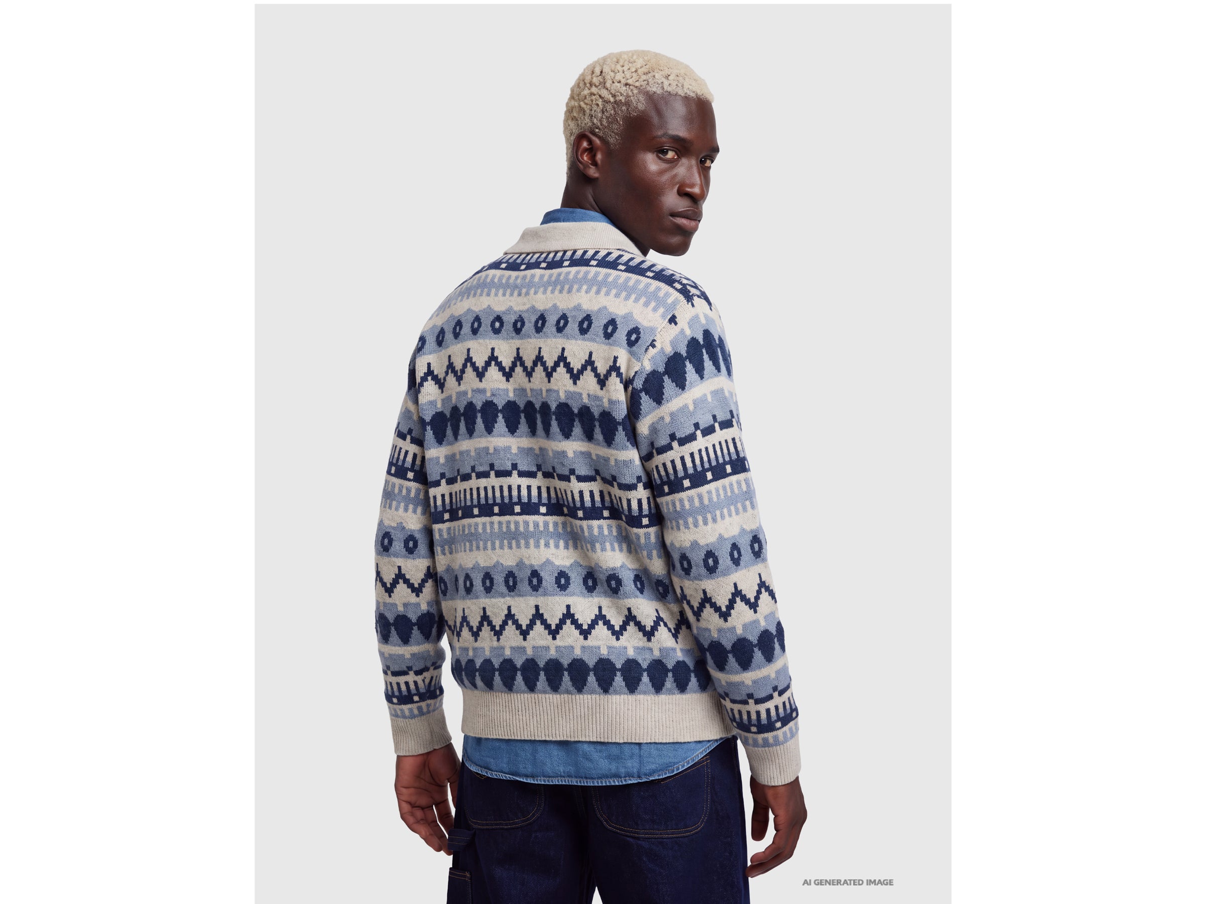 United Colors of Benetton polo jacquard misto lana