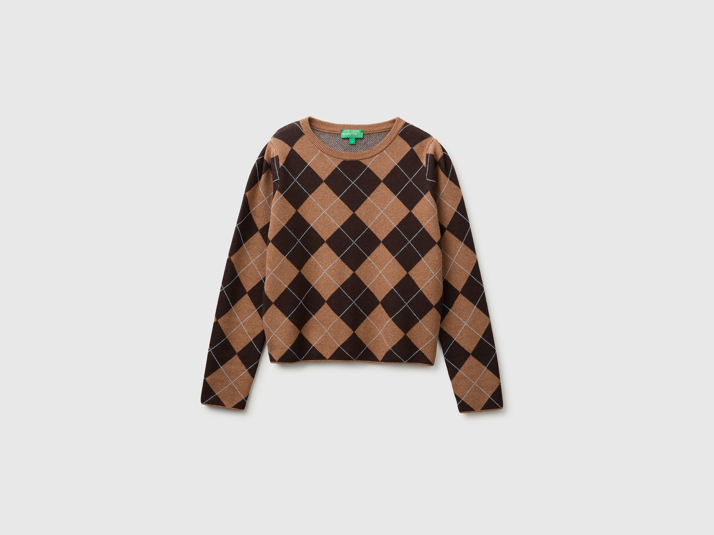Benetton maglione rombi cotone taglia M