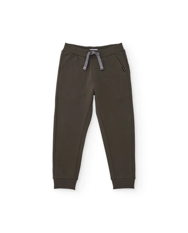 TucTuc Pantaloni Tuta Bambino Marrone Felpa Coulisse