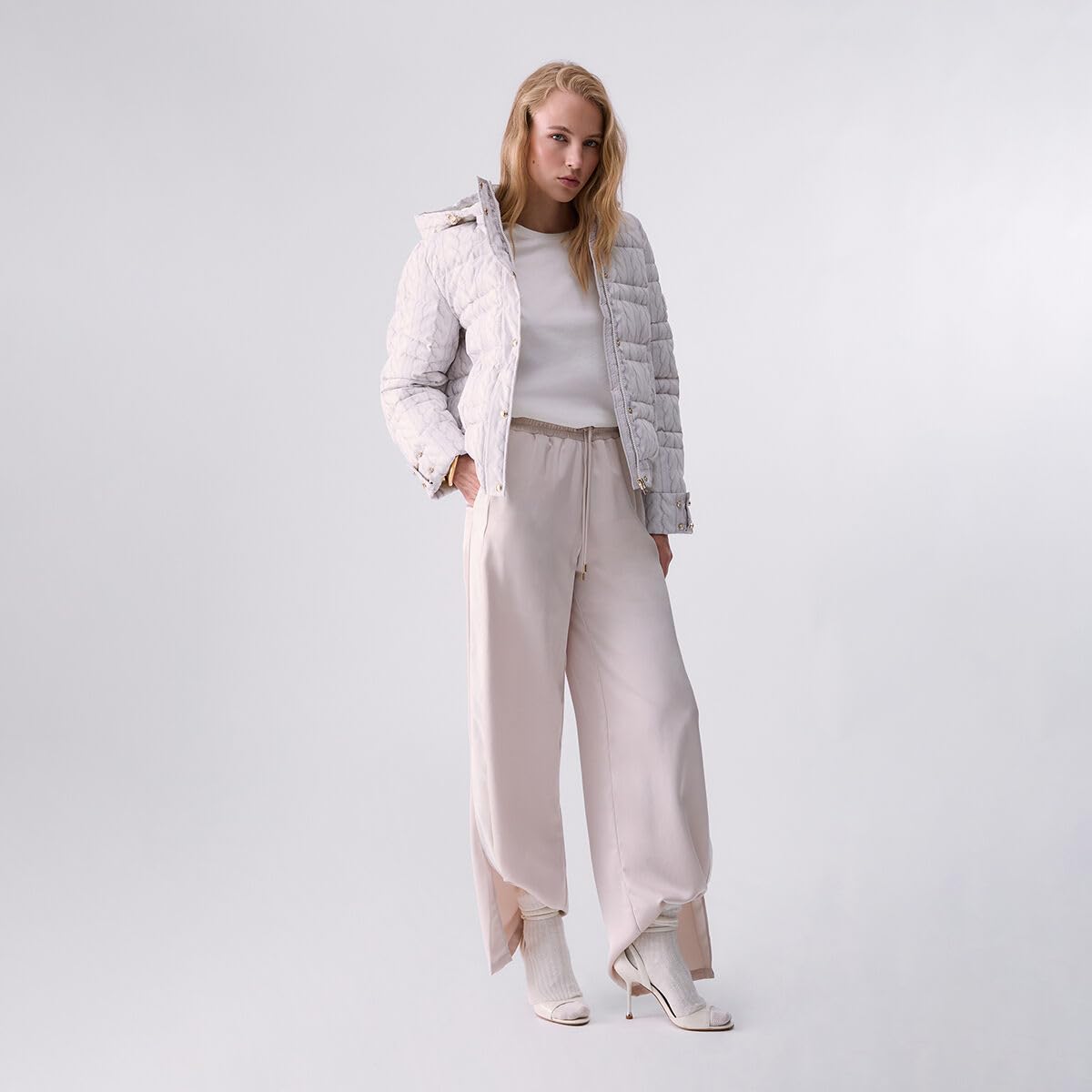 Liu Jo Pantaloni Flare in Raso pantaloni taglia L