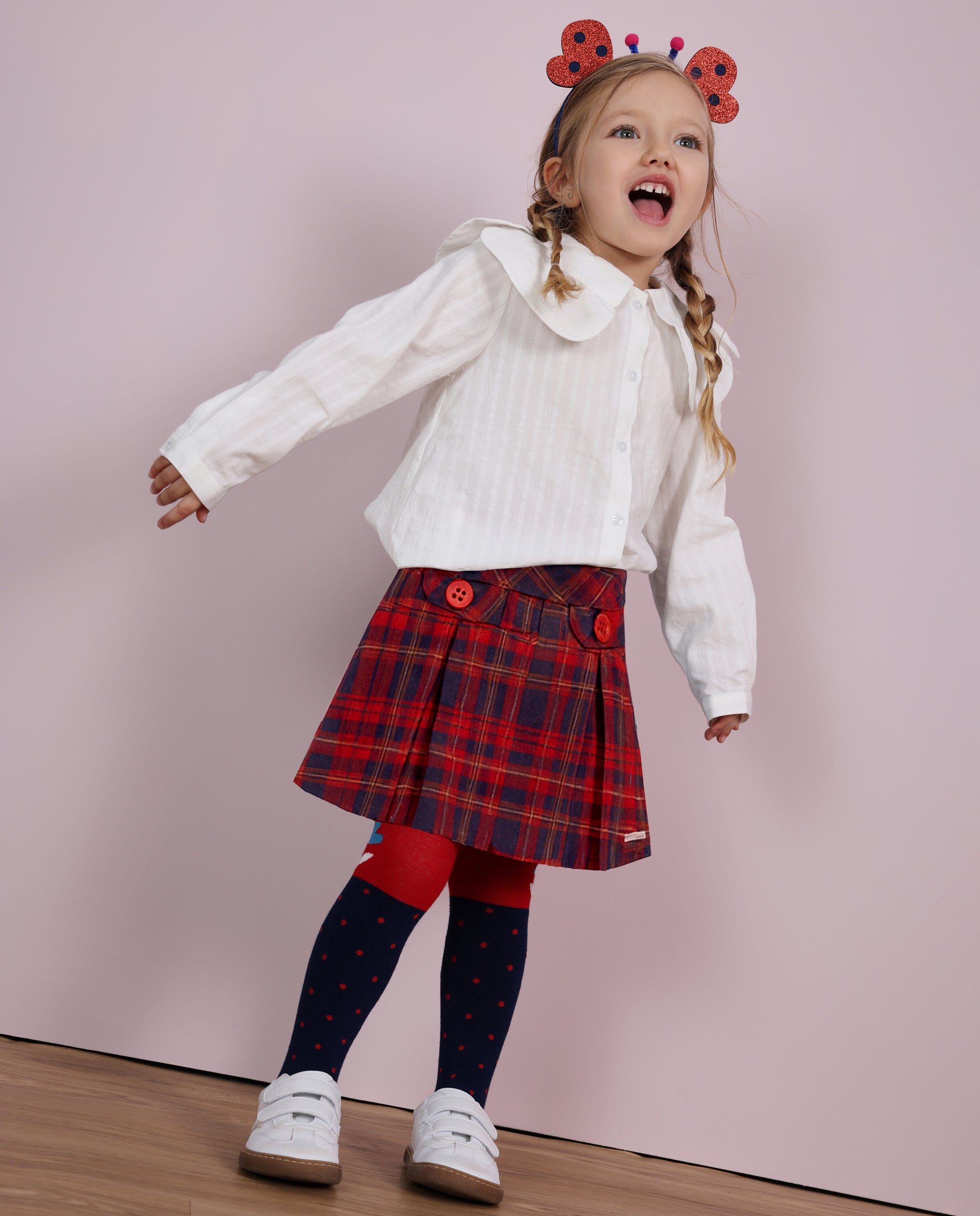 TucTuc Gonne Gonna Bambina Quadri Rosso Vita Regolabile 6M