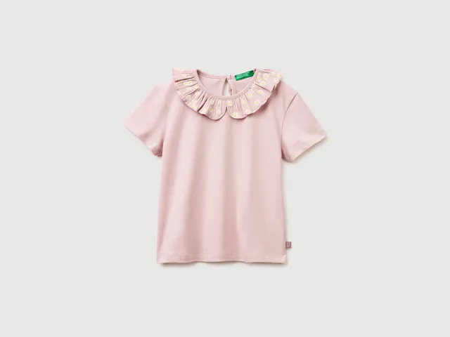 United Colors of Benetton T-Shirts t-shirt bimba cotone volant collo
