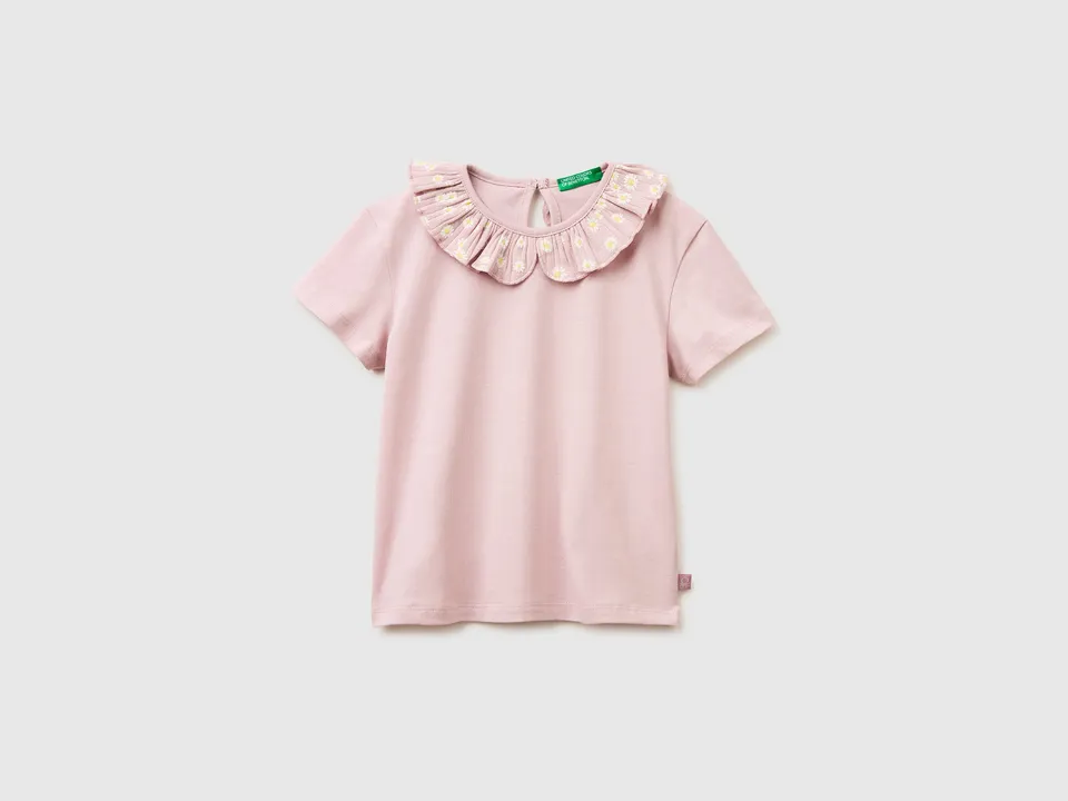 United Colors of Benetton T-Shirts t-shirt bimba cotone volant collo
