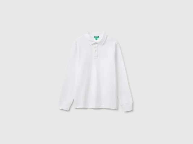 United Colors of Benetton Polos Polo cotone bio manica lunga