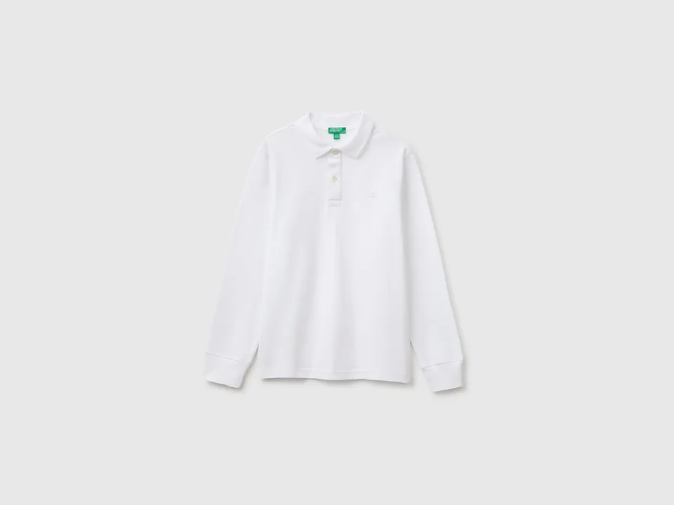 United Colors of Benetton Polos Polo cotone bio manica lunga
