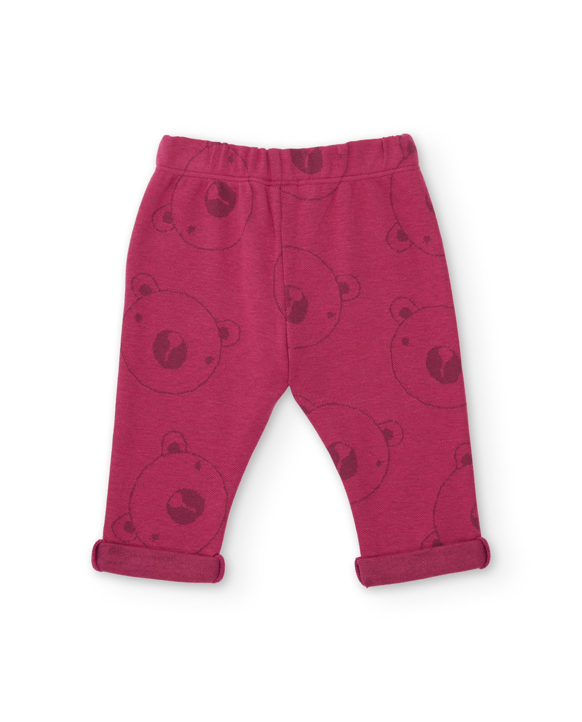 TucTuc Completi Completo Neonata Felpa Bordeaux Orsetto 3 Pezzi