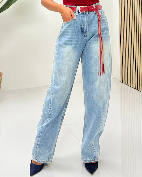 Sottosopra JEZ2731 Jeans Ecopelle Coccodrillata Marrone S