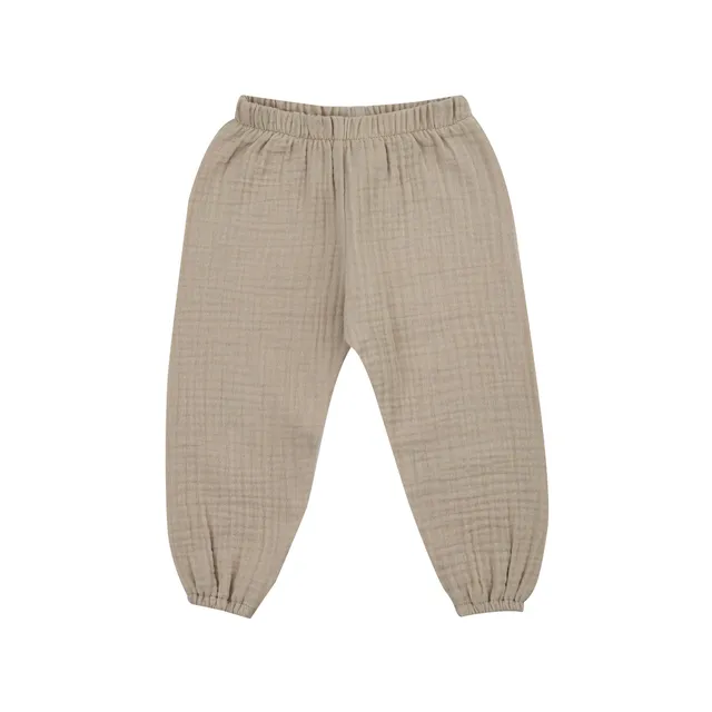 Woolly Organic Muslin Baby Trousers GOTS pantaloni neonato