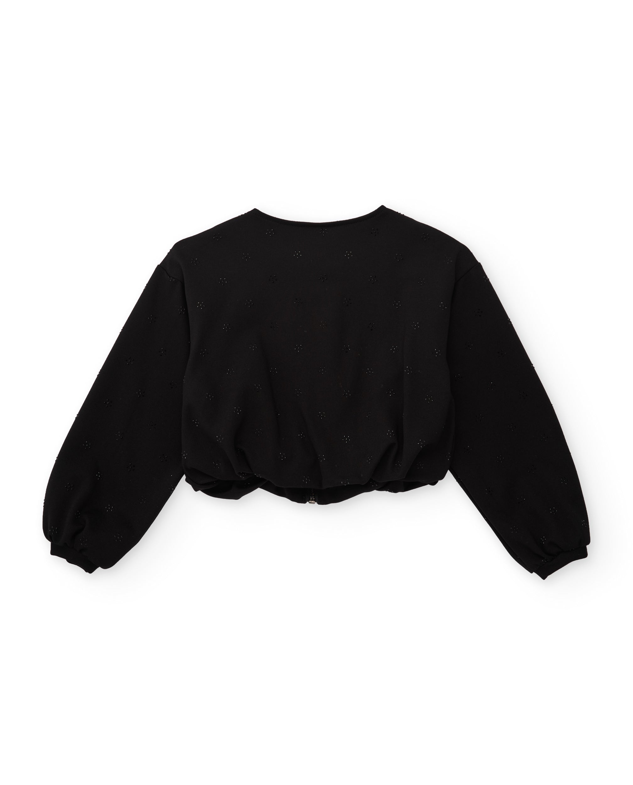 TucTuc Maglioni Bomber Bambina Nero Floreale Maglia 5A
