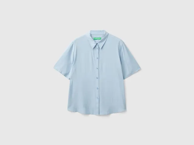 United Colors of Benetton Camicia Viscosa 3/4 M Tinta Unita