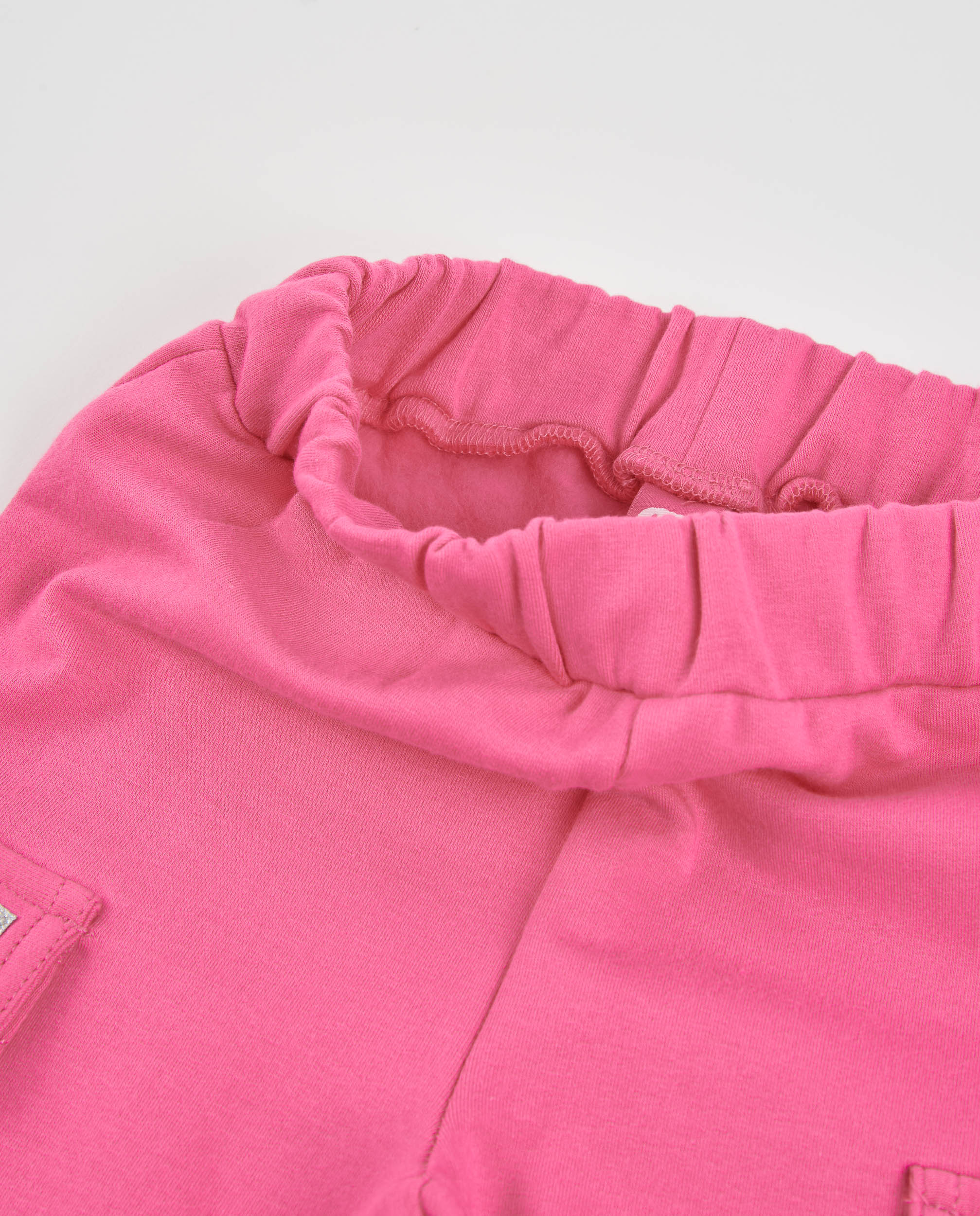 TucTuc Pantaloni felpa bambina rosa cargo vita elastica