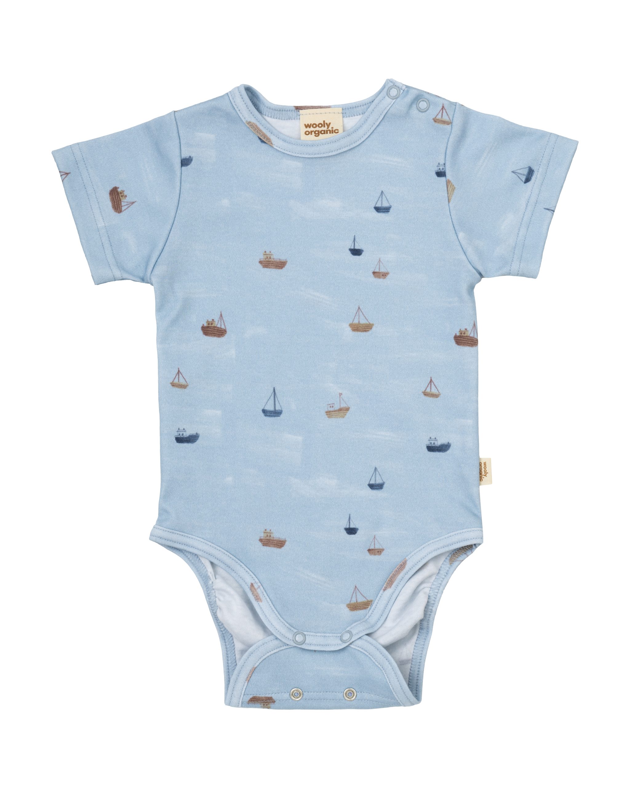 Woolly Organic Baby Bodysuits body SS27 manica corta Follow the Chicks