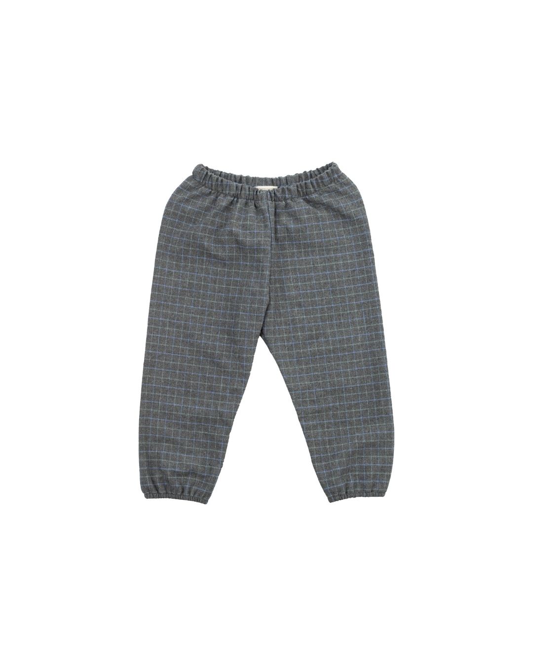 Woolly Organic Trousers Pantaloni Neonato Cotone Gray Checks