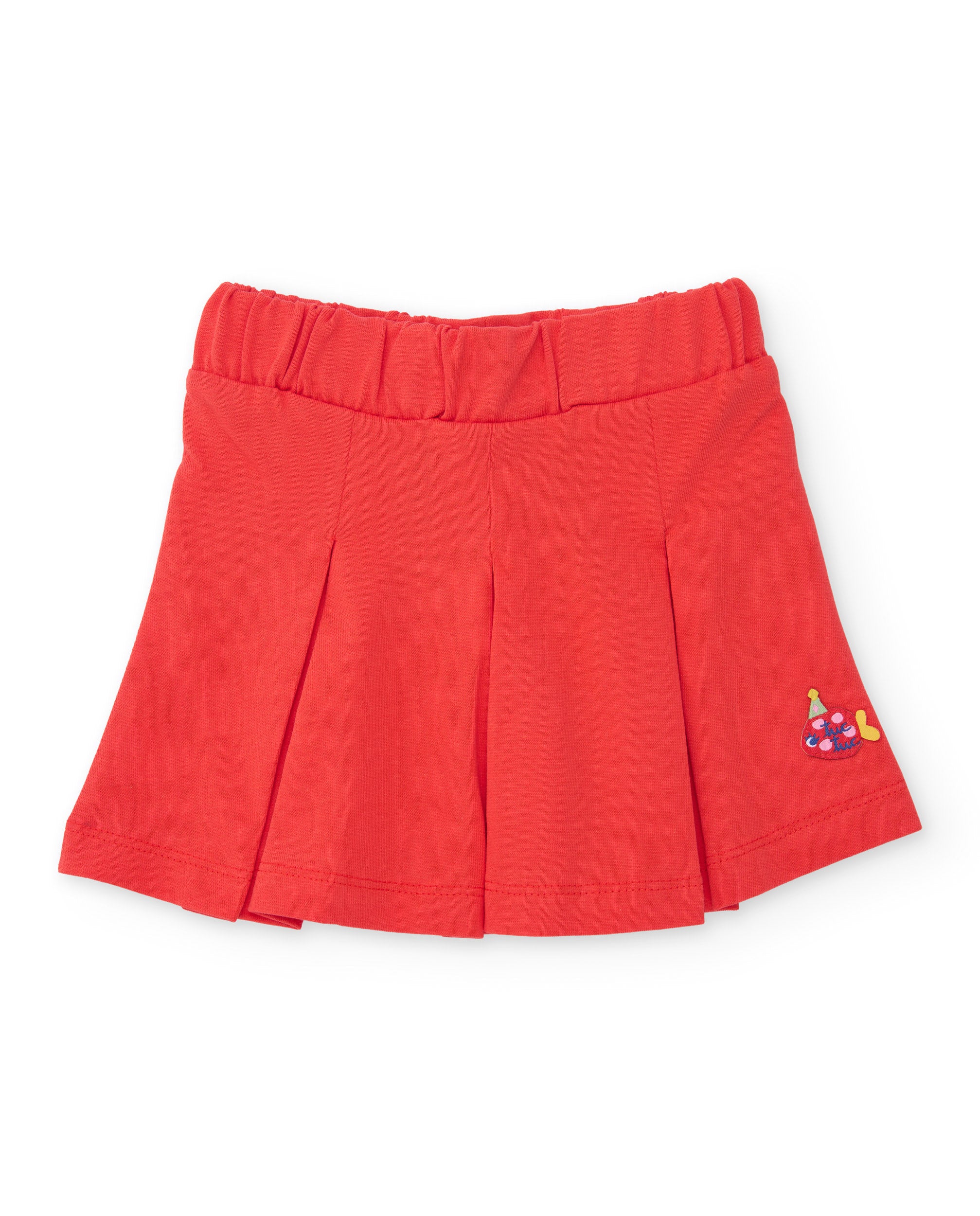 TucTuc Completi Set Bambina Rosso Canotta Gonna Pieghe
