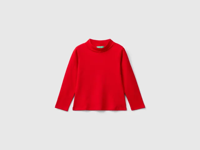 United Colors of Benetton T-Shirt Collo Alto Cotone Bio Bimbo