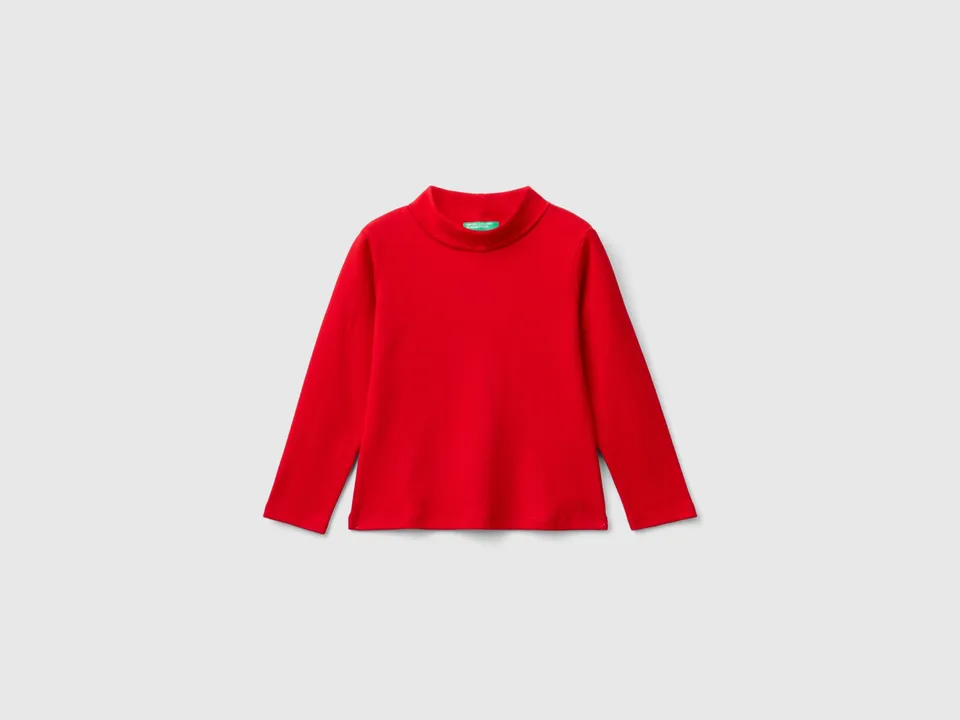 United Colors of Benetton T-Shirt Collo Alto Cotone Bio Bimbo