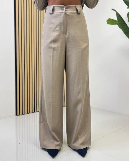Sottosopra gm11 pantalone palazzo donna classico multicolore