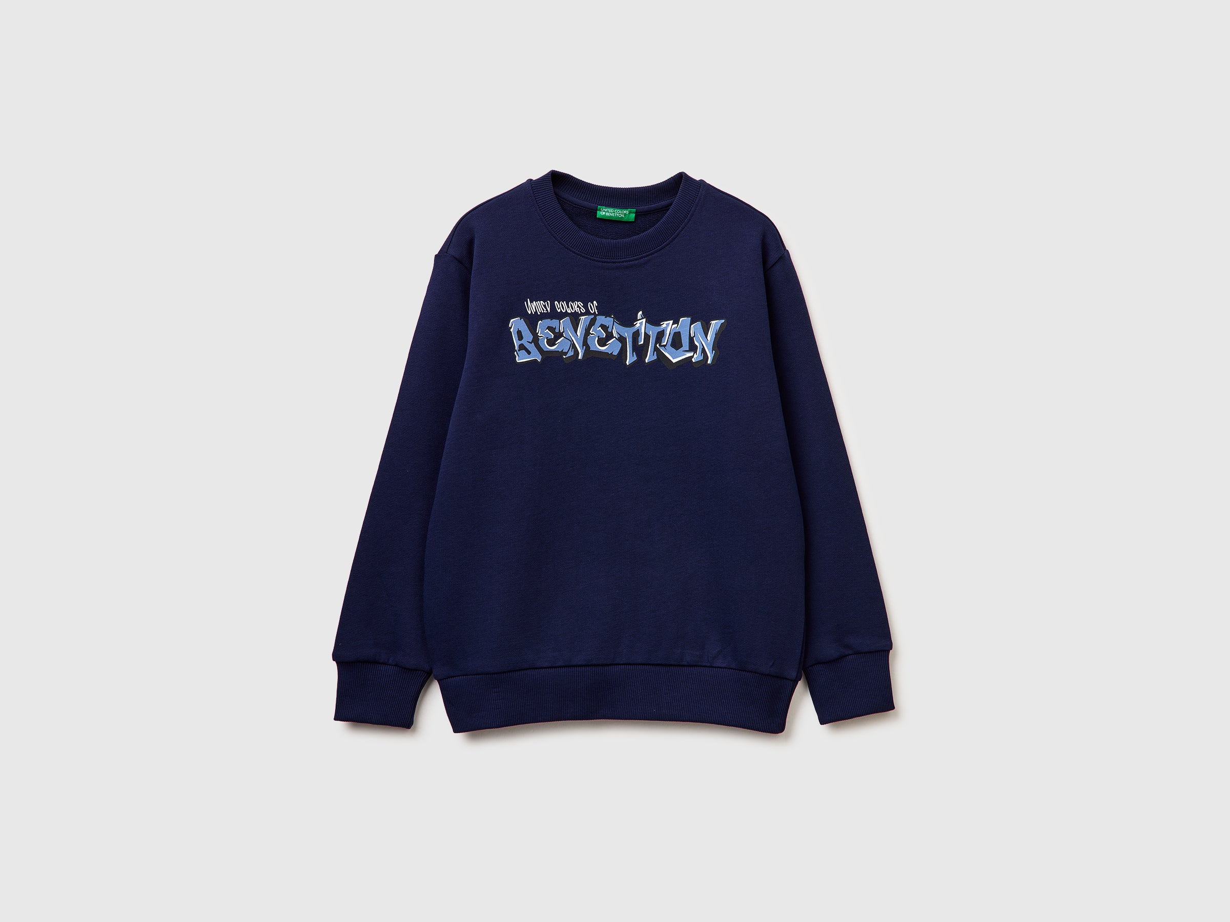 United Colors of Benetton felpa girocollo cotone color block