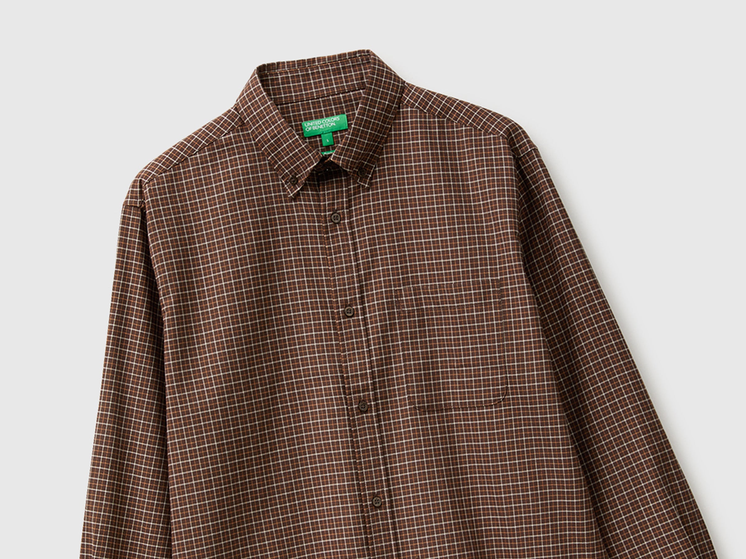 United Colors of Benetton Flannel camicia flanella cotone bio