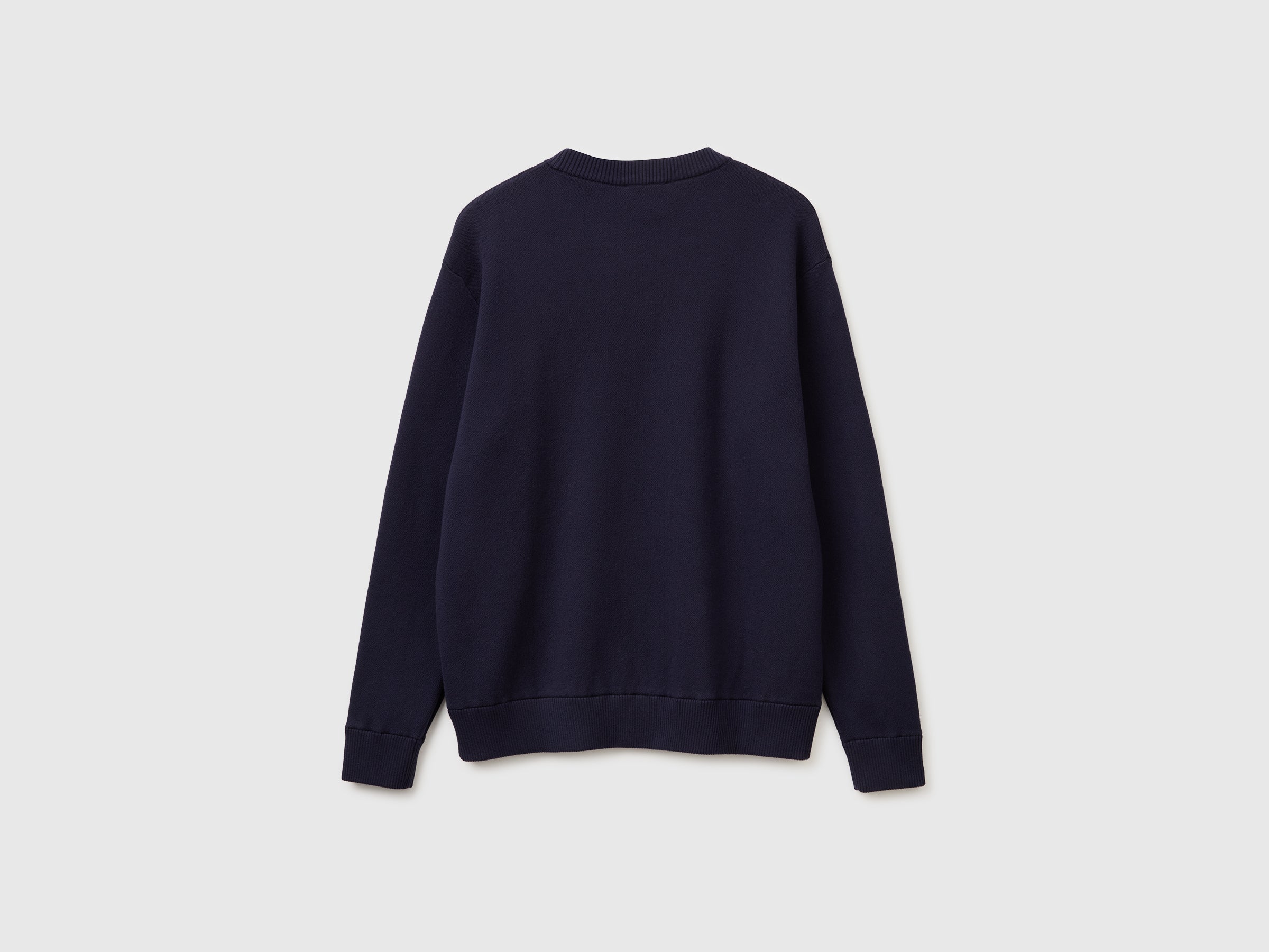United Colors of Benetton 1UAEU10B6 Maglione Cotone Relaxed Logo